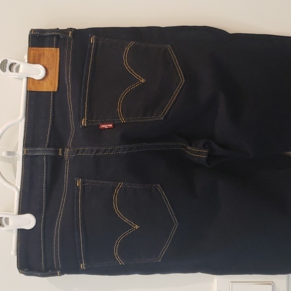 Levi Strauss Denim Skinny 711 Jeans Dark Womens Size 27/30 - Picture 5 of 13